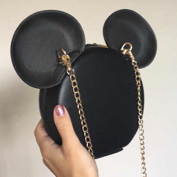 Disney Mickey Mouse Black Crossbody Bag Handbag - Picture 4 of 6